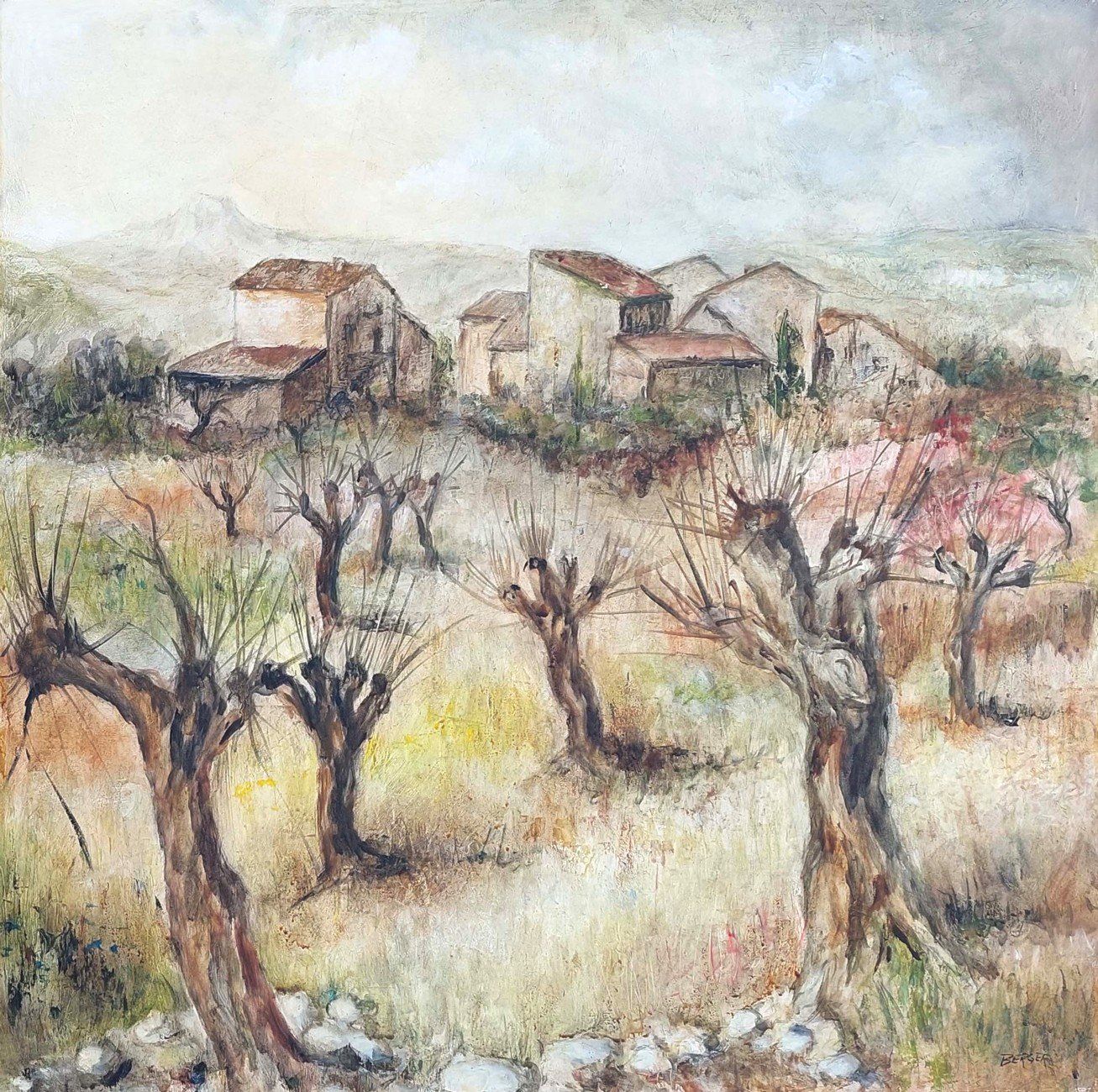 Dipinti: Paysage de l'Ardèche - Edith Berger – Usato da Montmelon venduto da canelle-12