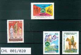CHILE 4 BRIEFMARKEN POLIZEI