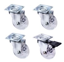 Rollen SET 4 Stück 50mm Vollgummi mit 1x Bremse - NEU
