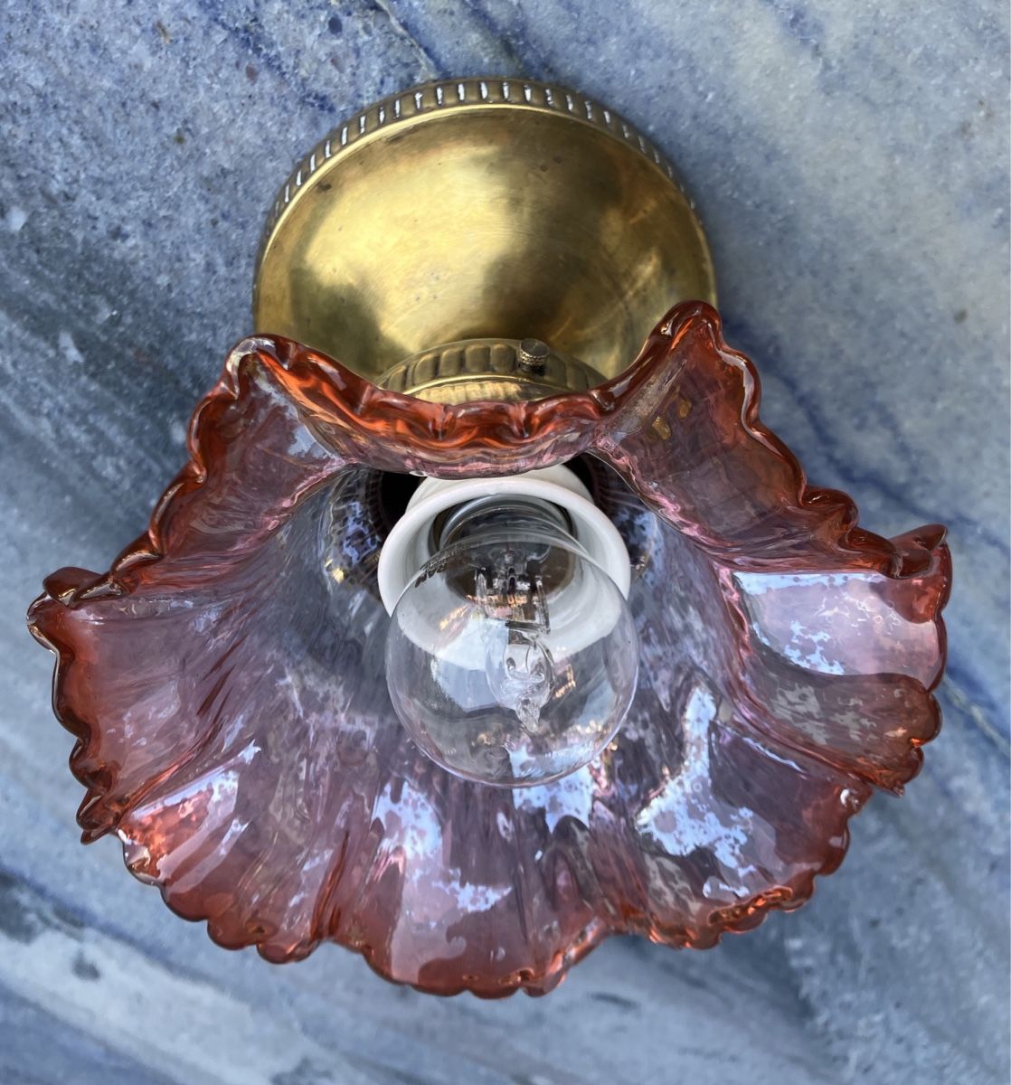 Lampadari & plafoniere: Antik Jugendstil Deckenlampe mit original Glasschirm – Usato da Zürich venduto da otomado 1