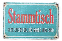 STAMMTISCH - Blechschild  (neu/OVP)