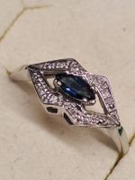 Ring 750 WG.,Safir und Brillanten