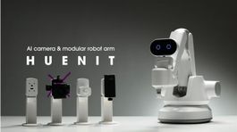 HUENIT AI Roboterarm mit Laser, Sauggreifer & Zeichenmodul