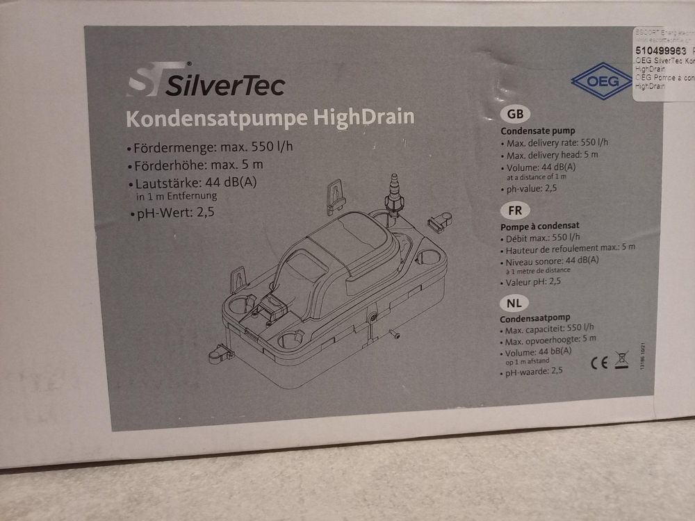 SilverTec HighDrain Kondensatpumpe (Gebraucht) in Sarmenstorf für CHF ...