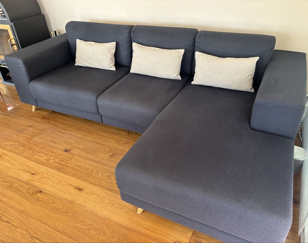 MYCS Divani: Gemütliches Ecksofa in Farbe nachtblau – Usato da Berikon venduto da Mazis 1