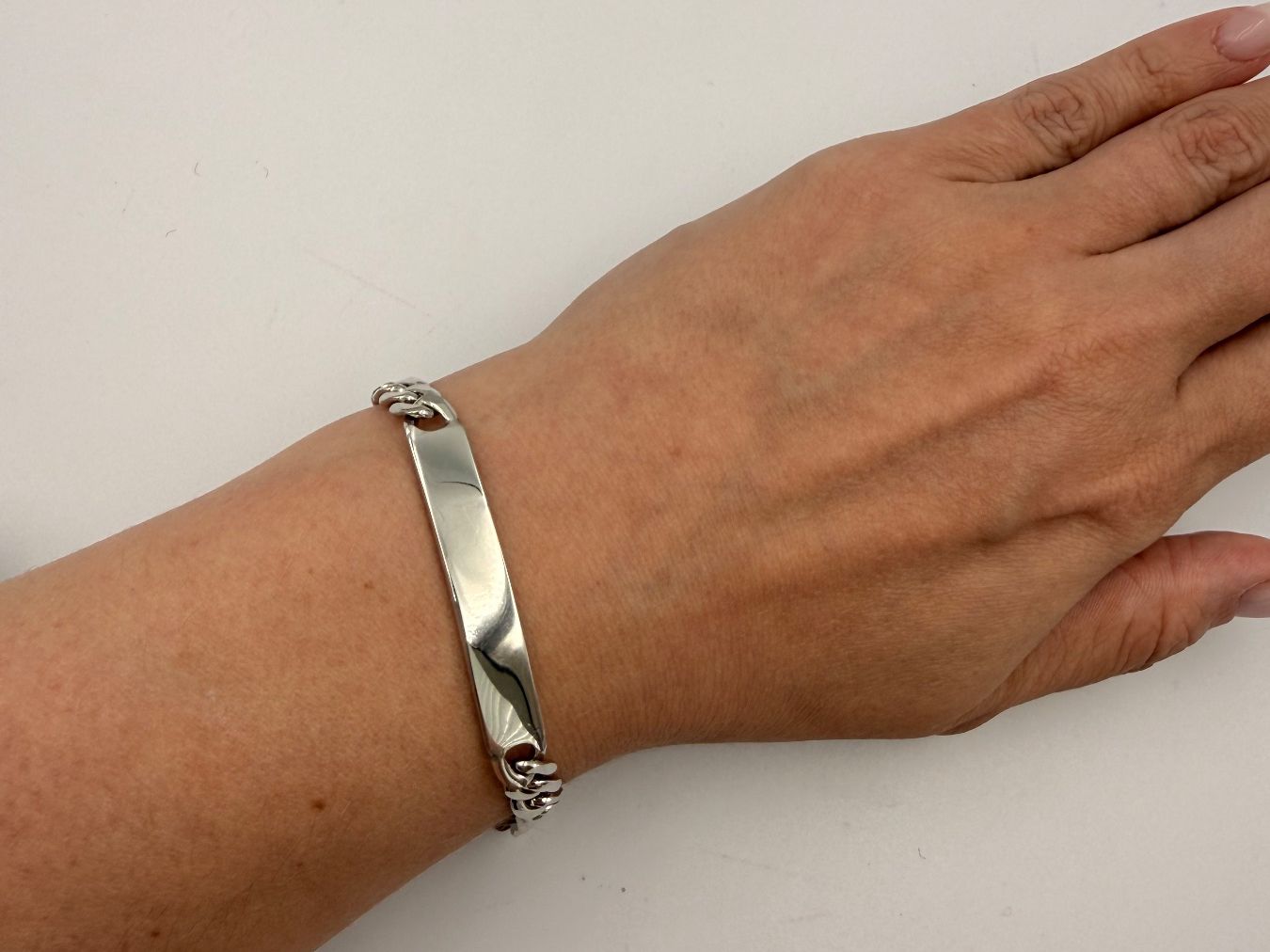Armbänder & -reifen: ID-Bracelet Panzer Silber 925 21cm – Gebraucht aus Zug von gold.schmuck 2