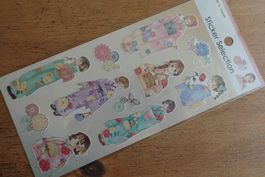 Stickerbogen Sticker - Japan Kawaii Kimono Girl