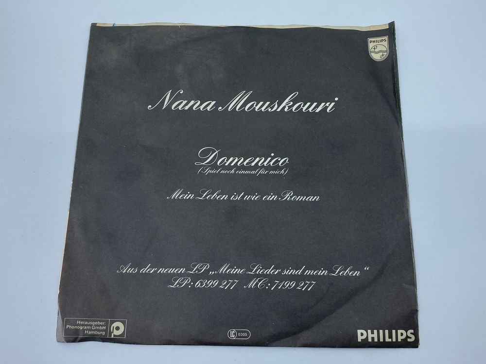 Dischi in vinile: Nana Mouskouri - Domenico - Mein Leben ist wie ein Roman – Usato da Langwiesen venduto da Restposten-24 2