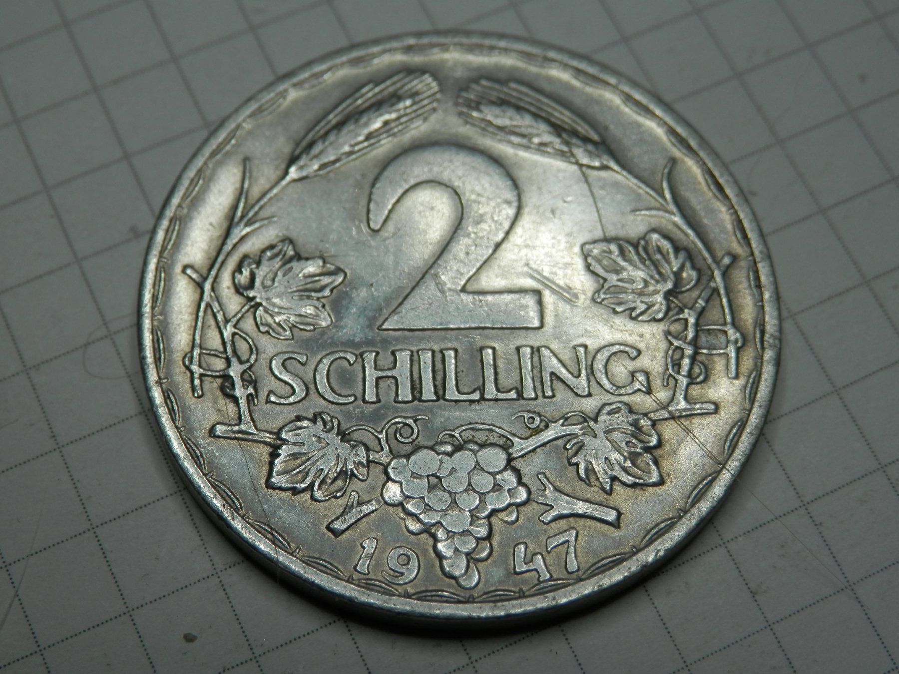 Alle Münzen: Österreich  2 Schilling, 1947 – Gebraucht aus Weiach von weiach81