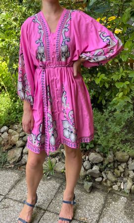 Chic Vestito con maniche lunghe-M/L-nuovo -per vacanze