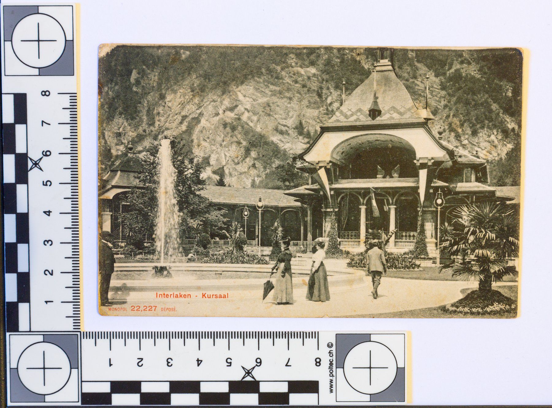Cartoline postali: Antike Ansichtskarte Interlaken Kursaal, 1906 gestempelt – Usato da Riehen venduto da Tignanello1