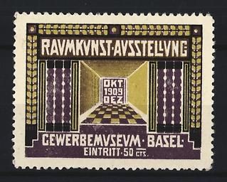 Sonstiges zum Sammeln & Seltenes: Reklamemarke Basel, Raumkunstausstellung – Gebraucht aus Berlin von bartko-reher 1