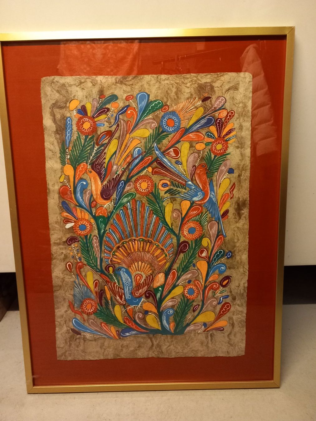 Tele & Cornici: Tableau abstrait Oiseaux Année 70 – Usato da Troinex venduto da awh_m65m 3
