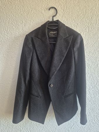 AllSaints Damen wolleblazer dunkelgrau Grösse 38 neuwertig