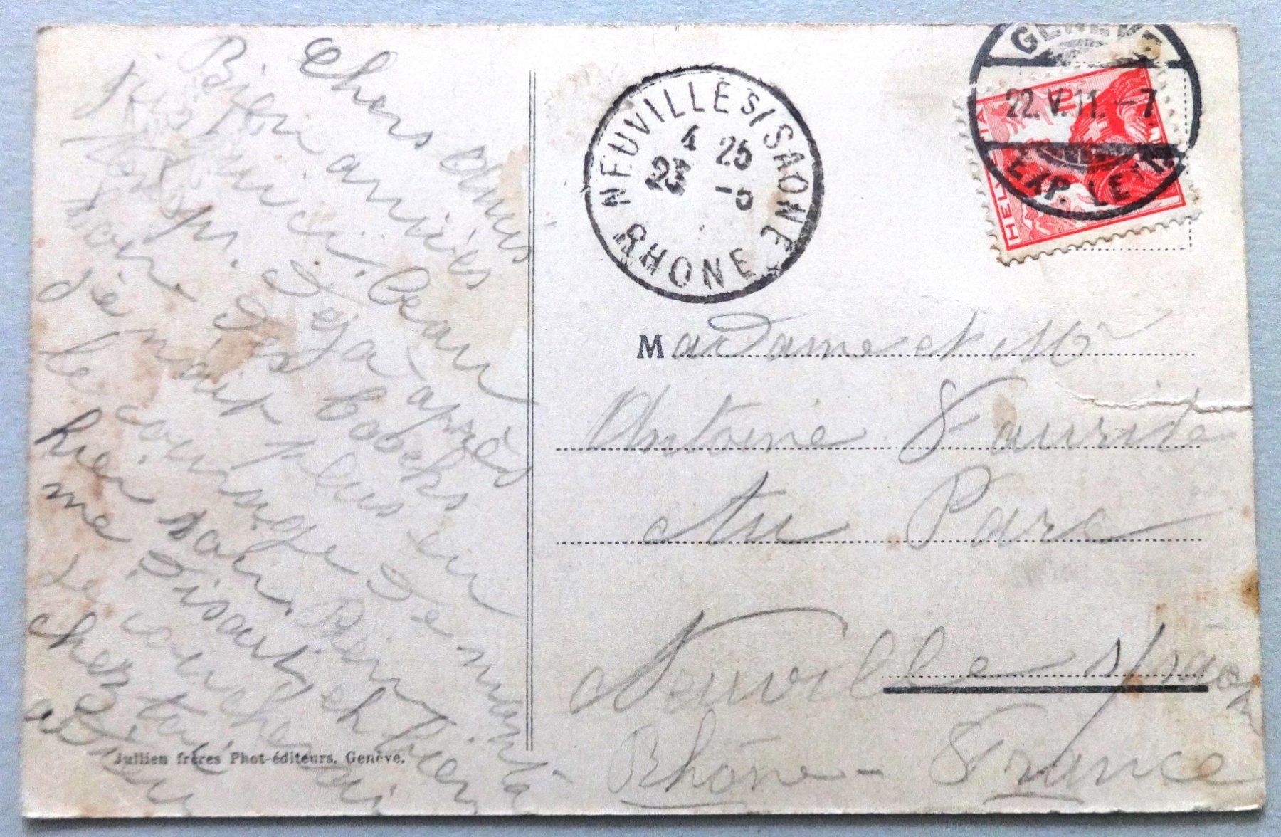 Cartoline postali: Genève et le Grand Quai – Difettoso da Fétigny venduto da Billy2miny 1