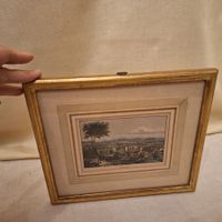 Altes Bild, Zürich, in goldfarbenem Bilderrahmen