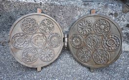 antikes BREZELEISEN Schweizer & Berner Wappen DM 26cm