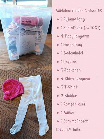 Mädchen Kleiderpaket Gr. 68, 24 Teile
