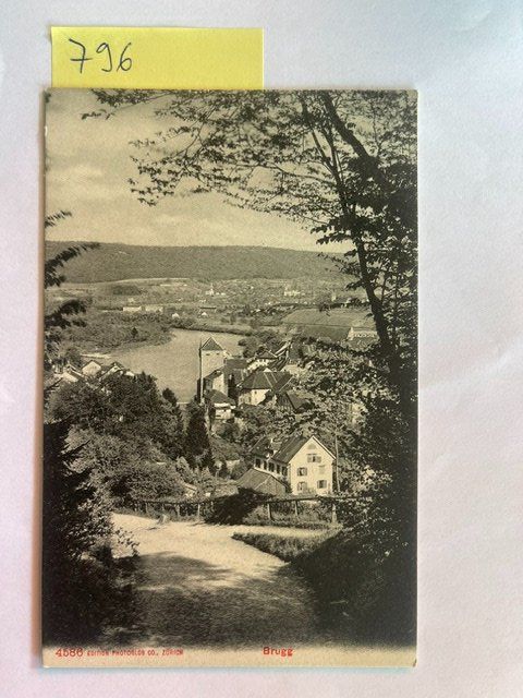 Ansichtskarten: alte Ansichtskarte Brugg, 1909 – Gebraucht aus Niederwil AG von dahu75