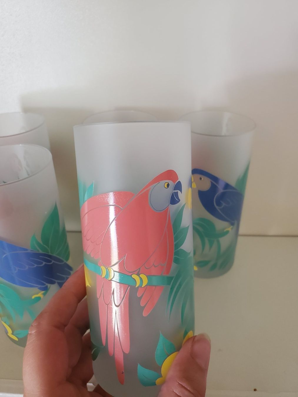Bicchieri: 6 verres décor tropical – Usato da Rennaz venduto da La_malle_du_dauphin 4