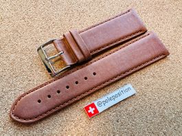 24mm Uhrenarmband Leder, Top Vintagelook, Lederarmband