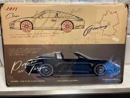 Blechschild Porsche 911 Targa 2015 NEU/OVP 30x20 cm