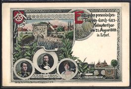 Erfurt, Einzug der preussischen Truppen 