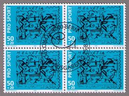 1992_W73_Pro SPORT-Marke_3. Ausgabe_VIERERBLOCK_25.8.92 ET !