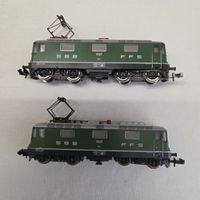 2 Trix SBB Re 4/4 Elektrolokomotiven grün 