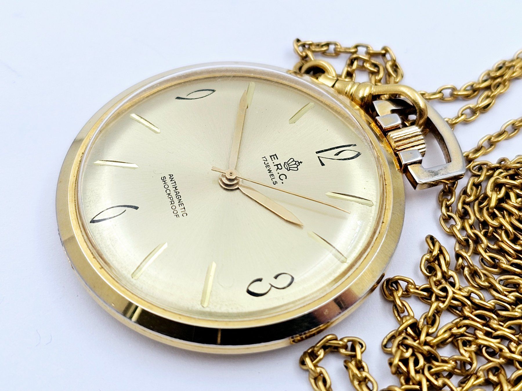 Orologi: E.R.C. Taschenuhr mit Kette Handaufzug – Usato da Bassersdorf venduto da AnkerWatch 2