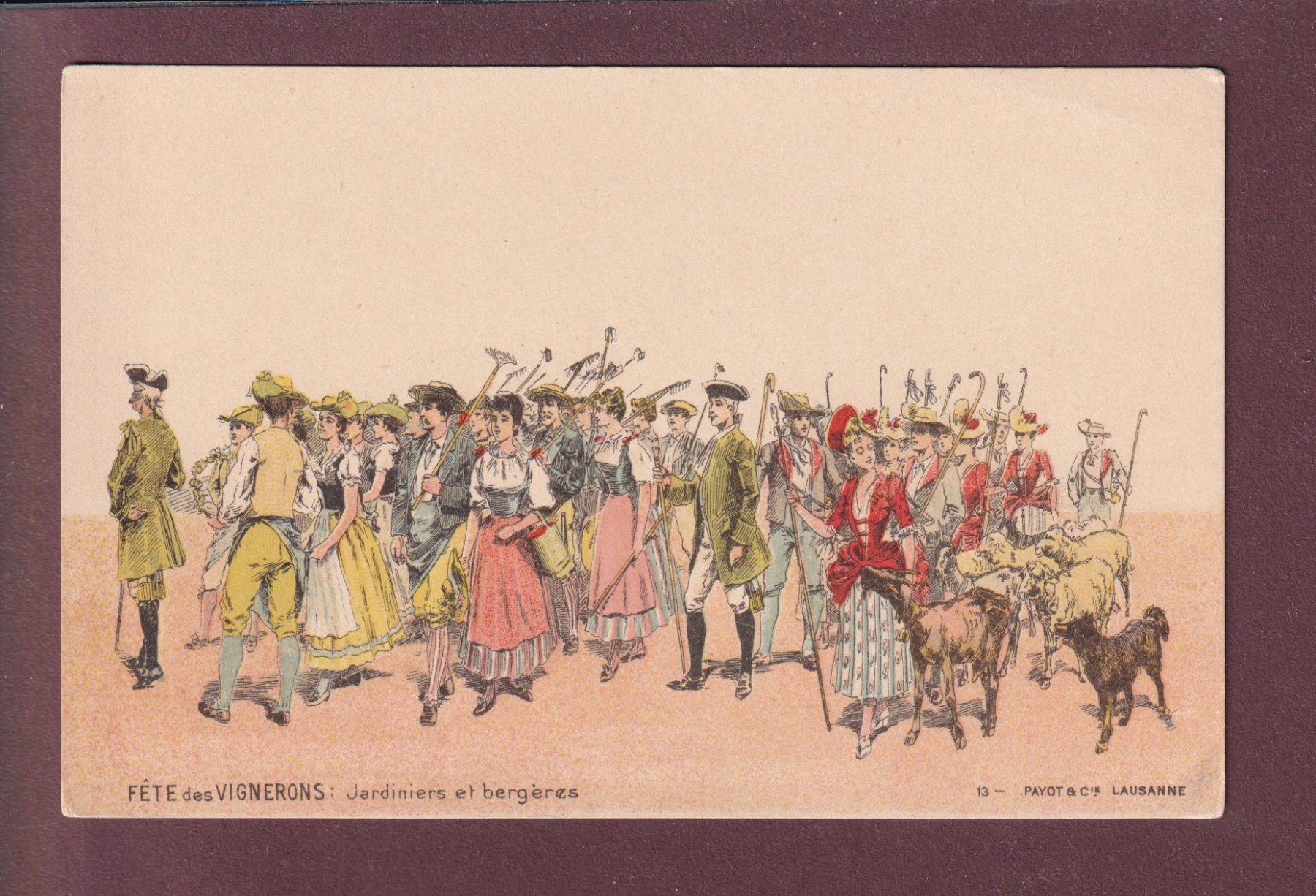 Cartoline postali: Vevey - FÊTE DES VIGNERONS – Usato da Pully venduto da nicecards