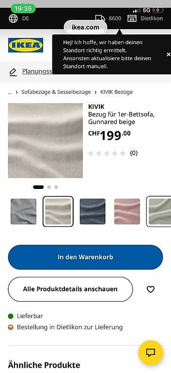 Tessuti: Housse pour fauteuil convertible ikea kivik – Nuovo (secondo la descrizione) da Dübendorf venduto da Aber_trotzdem 1