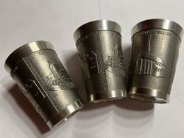 3 Zinnbecher