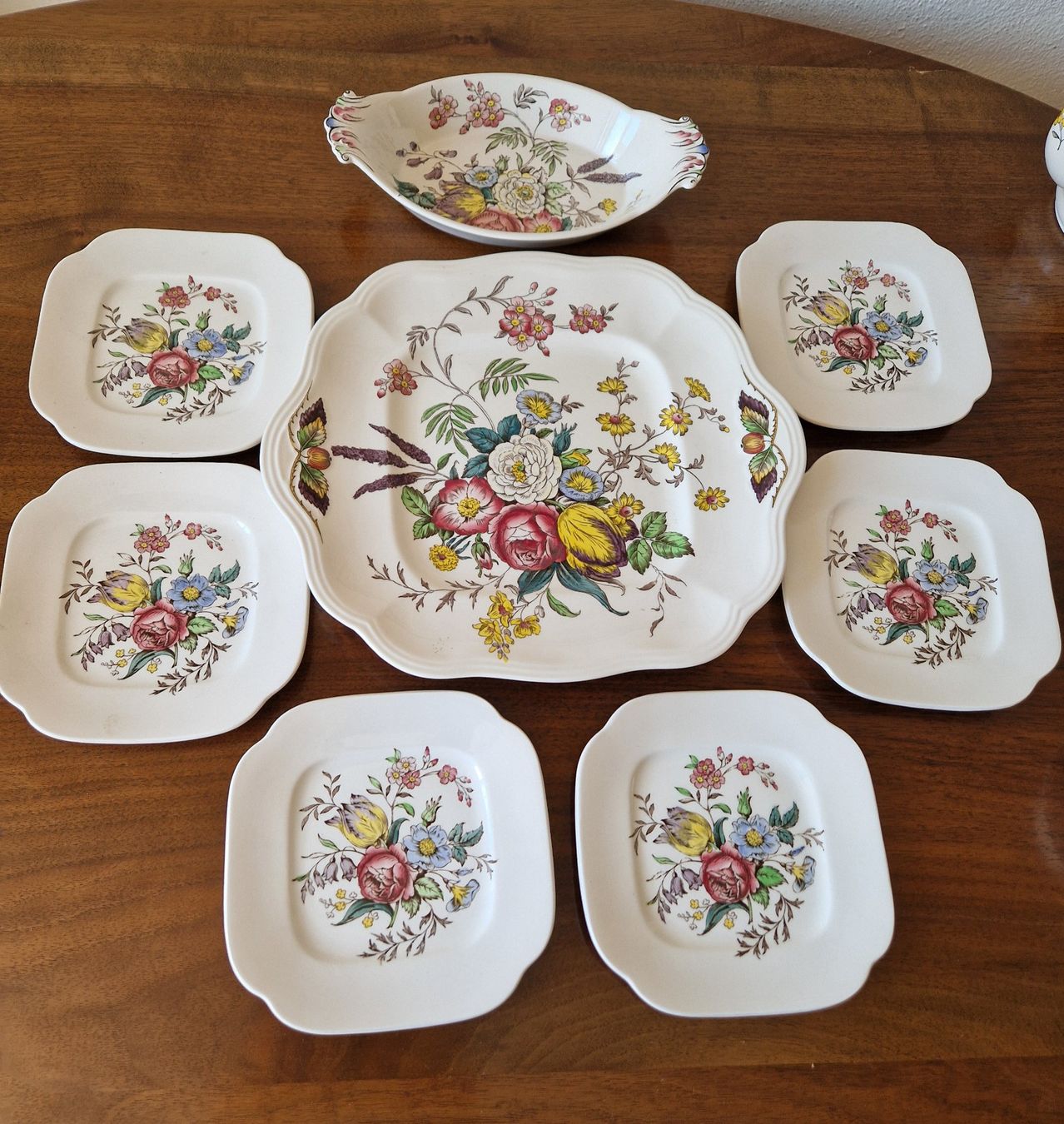 Spode Set di piatti: Spode, Gainsborough Kaffee und Kuchen Set – Usato da Bern venduto da Antikbatik 1