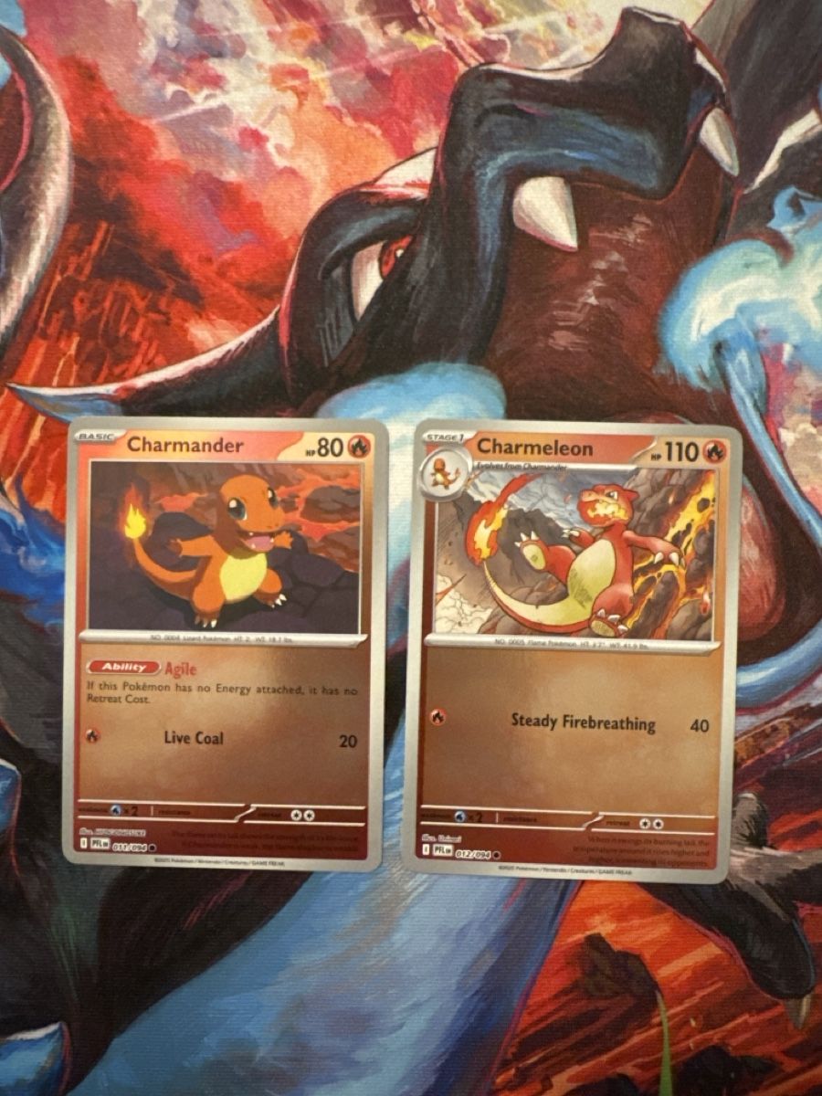 Charmander & Charmeleon Holo Phantasmal Flames EN (Neu (gemäss