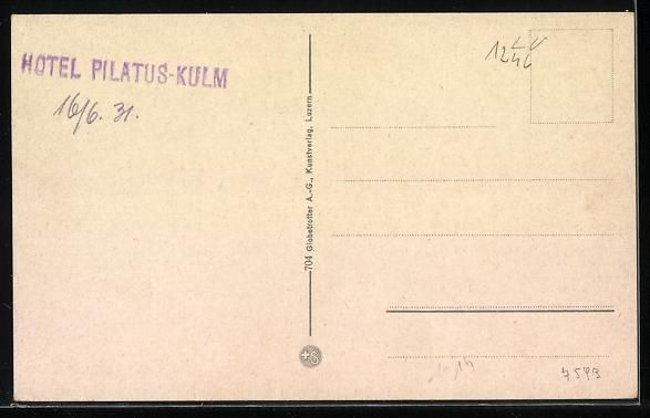 Cartoline postali: Pilatuskulm, Blick auf Vierwaldstätters – Usato da Berlin venduto da bartko-reher 1