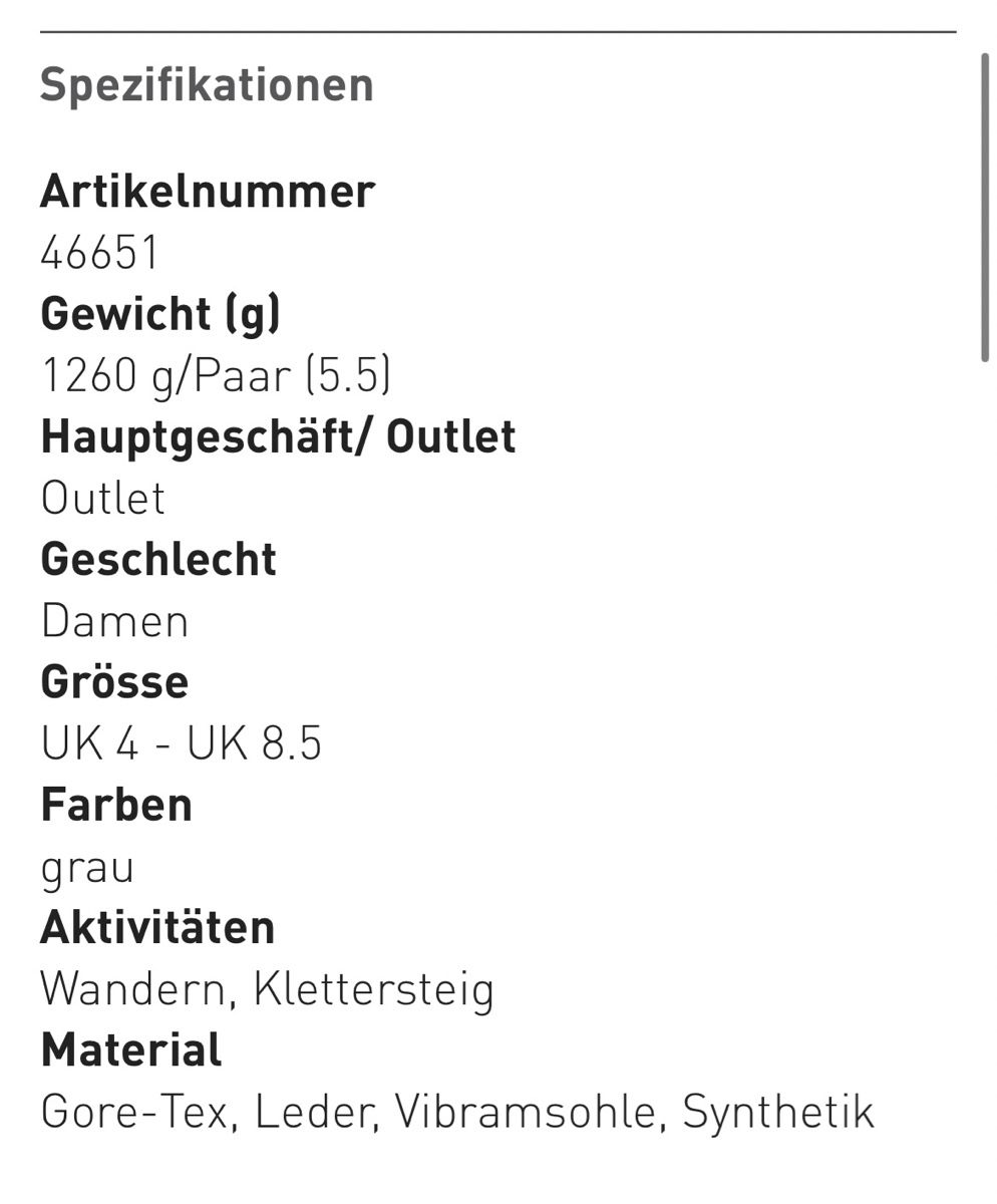 Mammut Damenschuhe: Wanderschuh Mammut Alto Guide High GTX W – Neu (gemäss Beschreibung) aus Walenstadt von Stregab 6