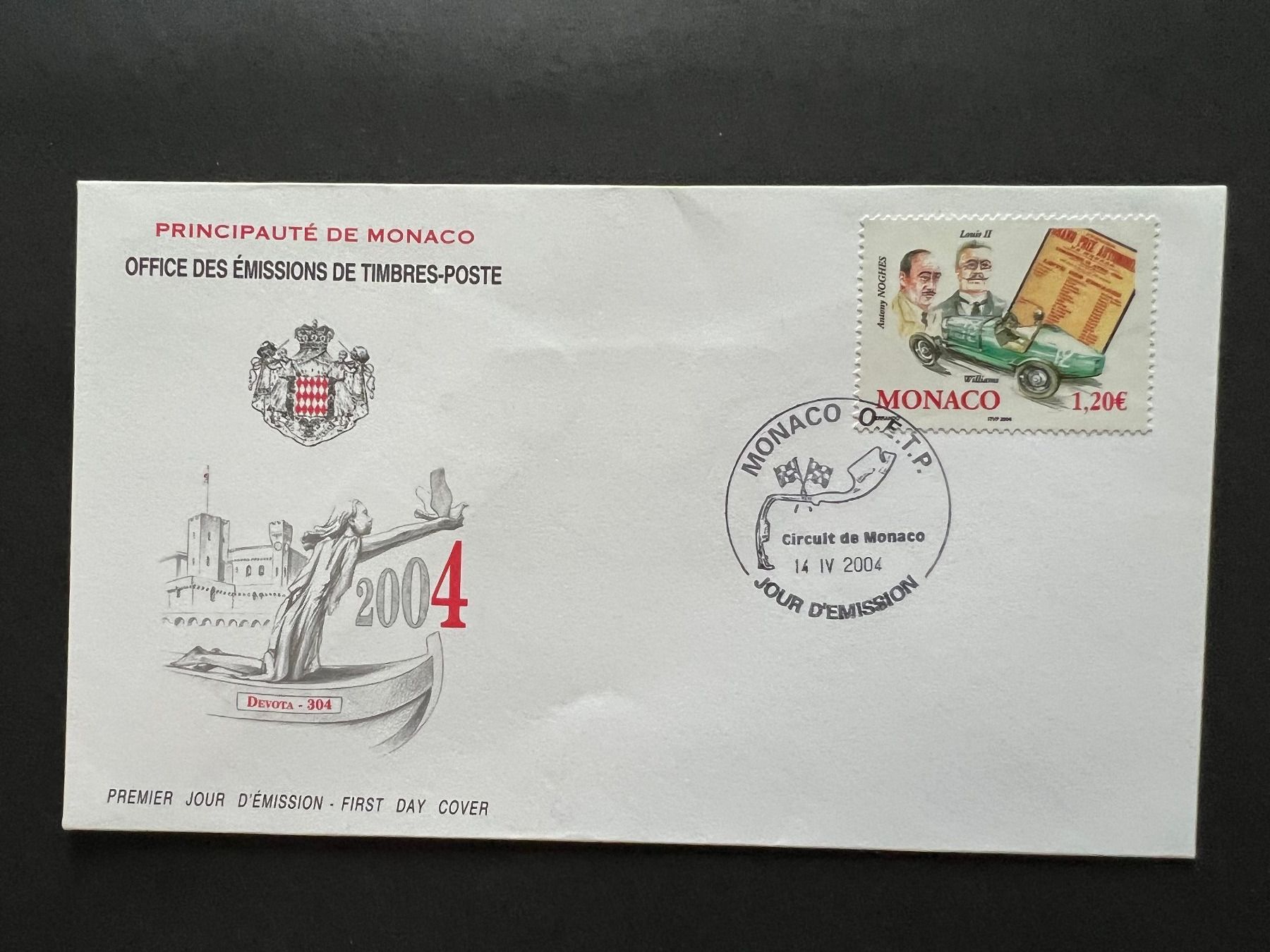 Alle Briefmarken: Erstag Sonderbrief Monaco 2004 (E362) – Gebraucht aus Hinwil von Sidi4