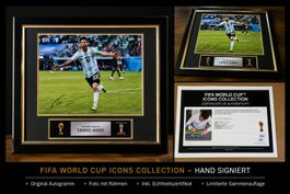 Gerahmtes Bild Lionel Messi signiert mit FIFA COA