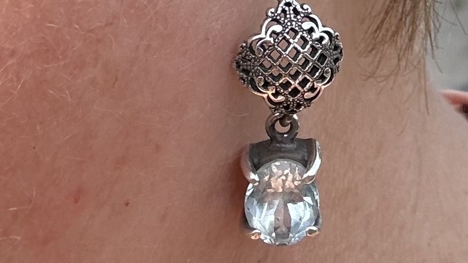 Boucles d'oreille: Fabelhafte Silberhänger mit Blue Topas – D'occasion à Ebikon par elischka 3