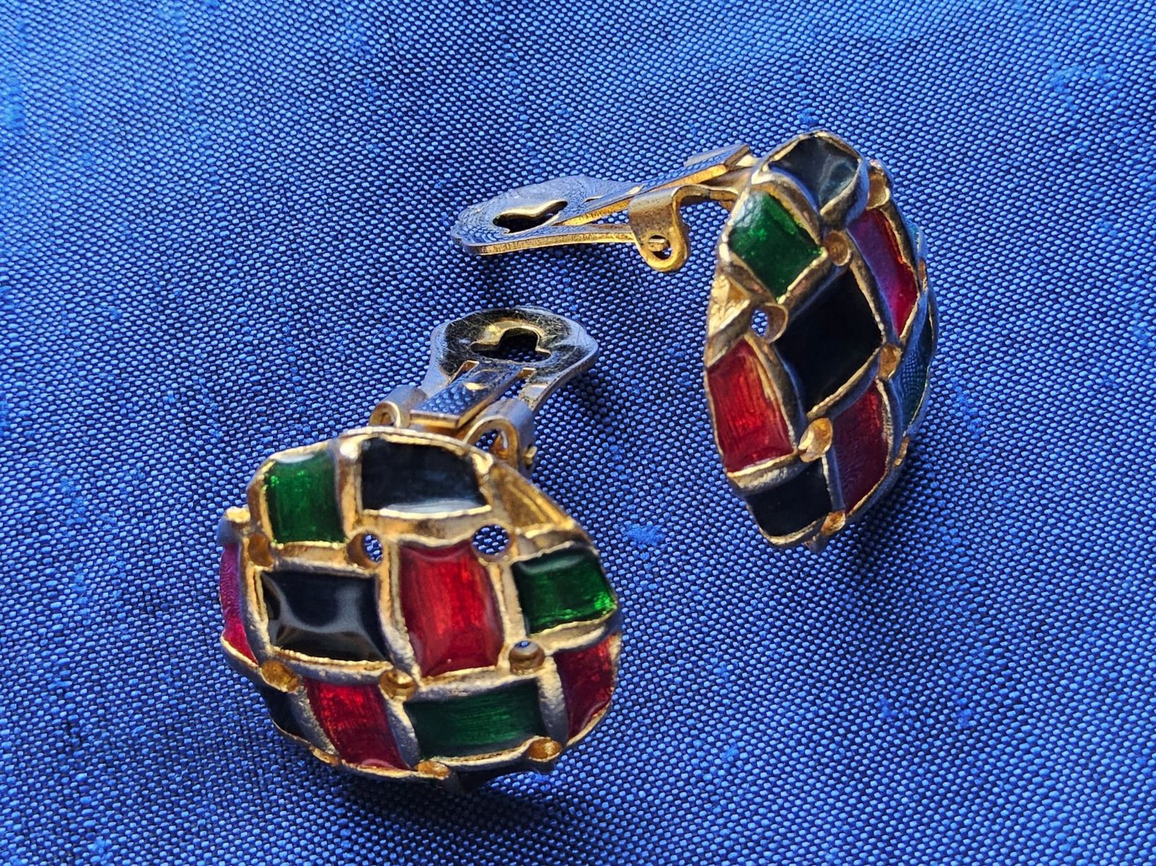 Orecchini pendenti & Orecchini a lobo: Vintage Email Ohrclips, 60er Jahre – Usato da Zürich venduto da sanwit 3
