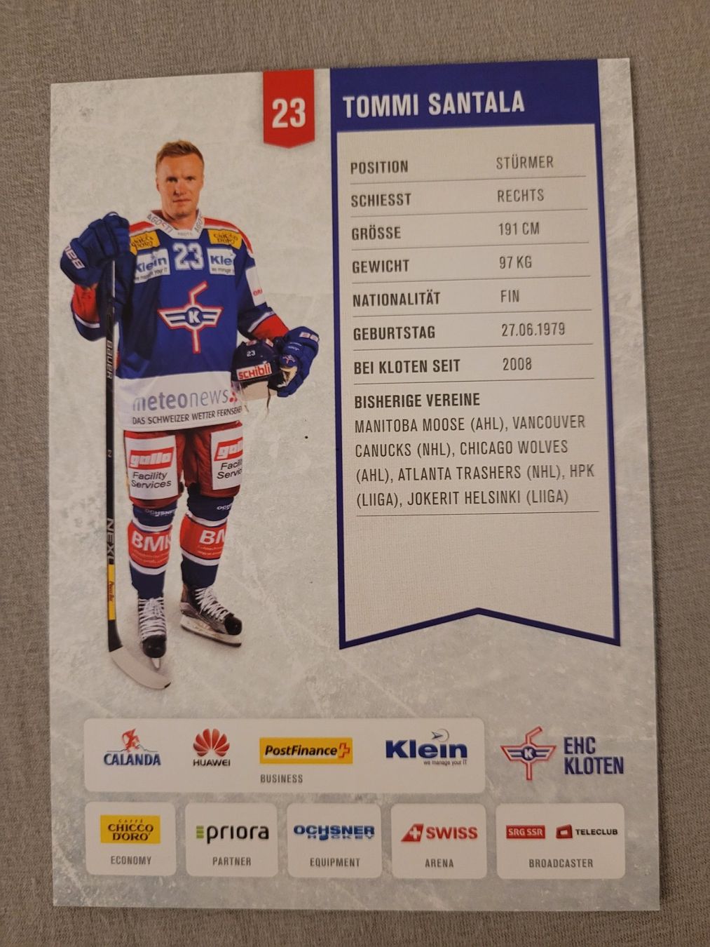 Autografi: EHC Kloten - Saison 2016/17 - 19 Karten – Usato da Bauma venduto da Yotanke 7