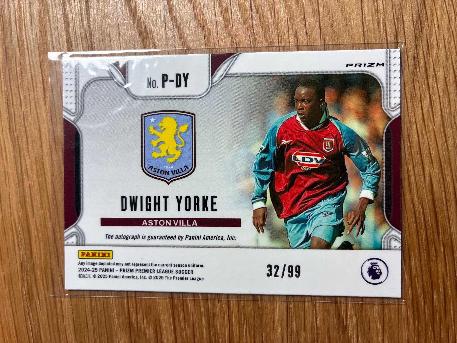 Topps Carte collezionabili: Panini Prizm Dwight Yorke Aston Villa Autogramm /99 – Usato da Wangenried venduto da Garagara 1