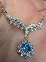 Collier argent avec diamant de moissanite de 0,5 ct certifié