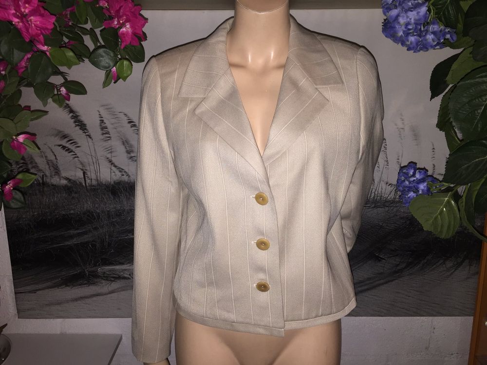 Blazer PRIVATE LINE En Laine Vierge Angora Gris Taille 38 - Occasion Très Bon état, Business