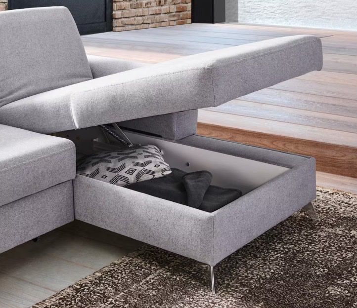 Sofas: Ecksofa in Flachgewebe Hellgrau – Gebraucht aus Regensdorf von Balotelli02 2