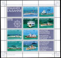 LEMANEX LAUSANNE 1978 KLEINBOGEN MIT 8 MARKEN **POSTFRISCH**