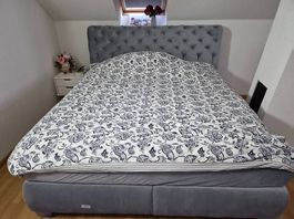 Boxspringbett Chester mit gutem Topper 2 Matratzen NP 3500.-