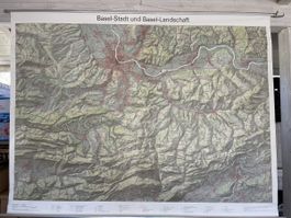Landkarte Basel-Stadt und Basel- Landschaft