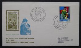 PJ 1962, FDC Blockausschnitt J198, speziell illustriert